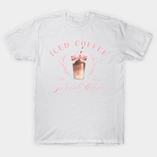 Iced Coffee Social Club Established 2024 T-Shirt